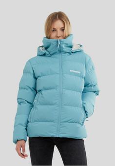 Rückansicht von FUNDANGO Amber Padded Steppjacke Damen Soft Blue