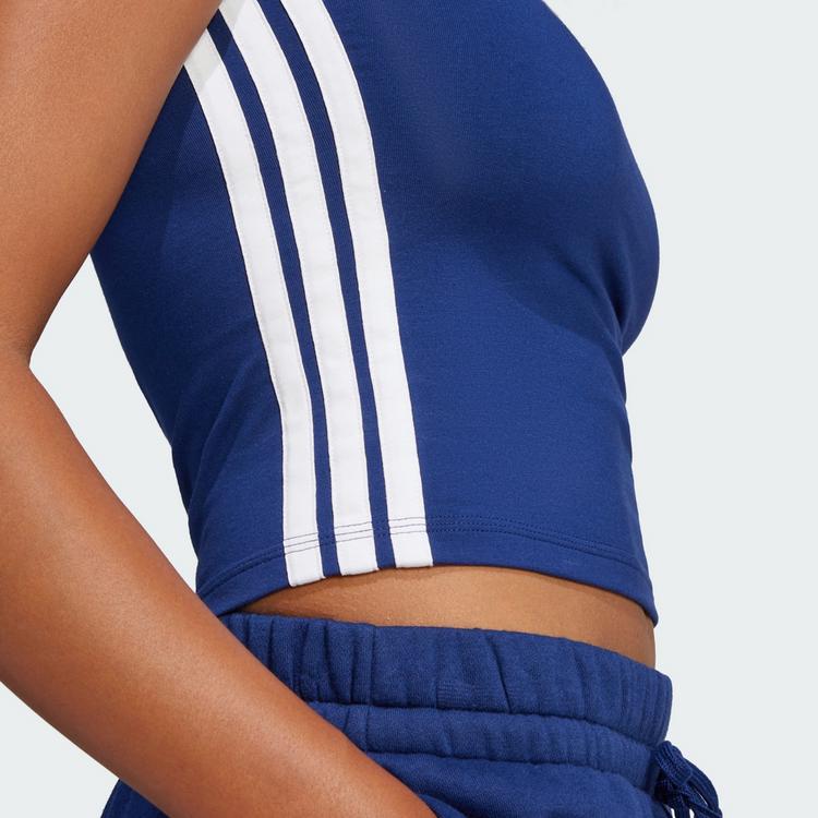 adidas adidas Essentials 3-Streifen Slim Baby T-Shirt Langarmshirt Damen - Dark Blue / White - 0 | SportScheck