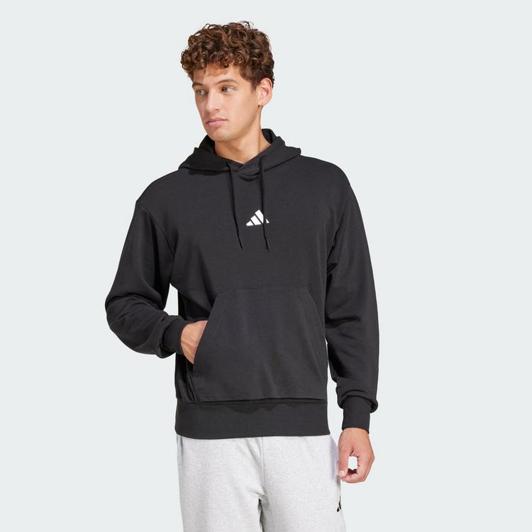 adidas adidas Essentials Feelcozy French Terry Hoodie Hoodie Herren - Black / White - 0 | SportScheck