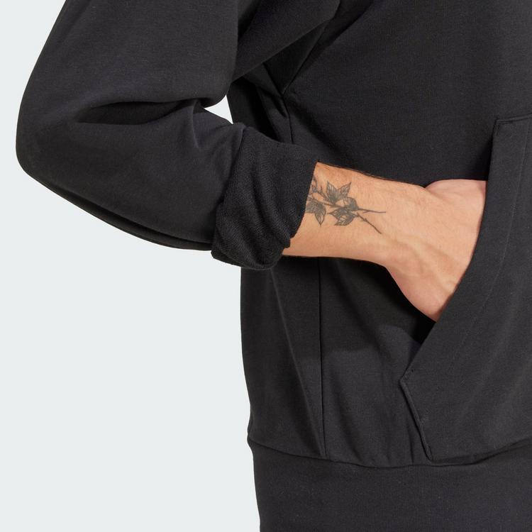 adidas adidas Essentials Feelcozy French Terry Hoodie Hoodie Herren - Black / White - 0 | SportScheck