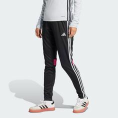 Rückansicht von adidas Tiro 25 Essentials Trainingshose Trainingshose Damen Black / Clear Grey / Real Magenta