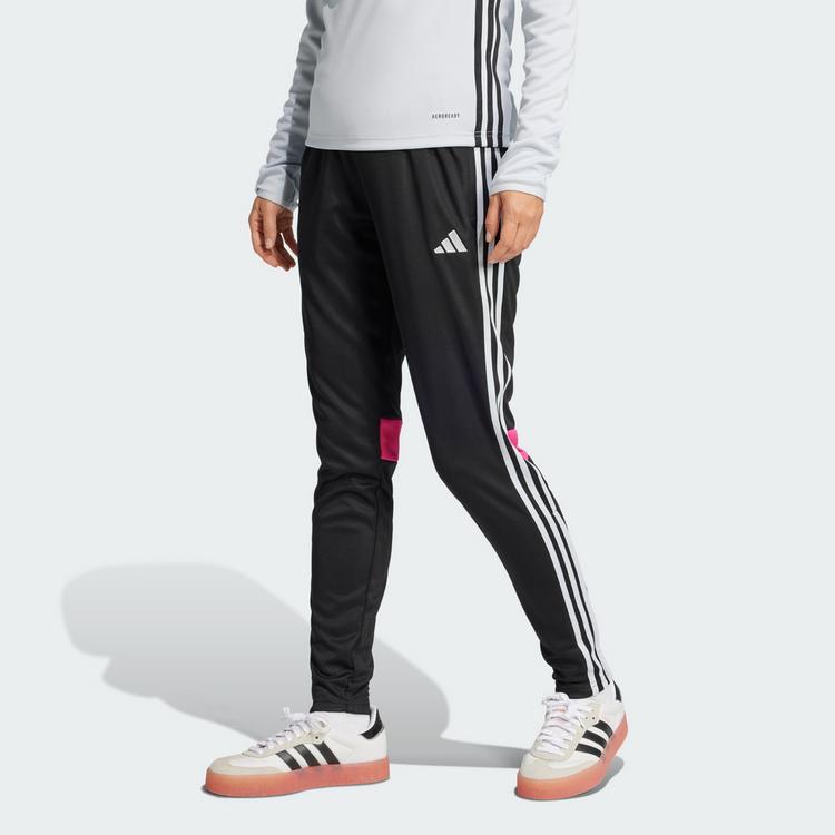 adidas adidas Tiro 25 Essentials Trainingshose Trainingshose Damen - Black / Clear Grey / Real Magenta - 0 | SportScheck