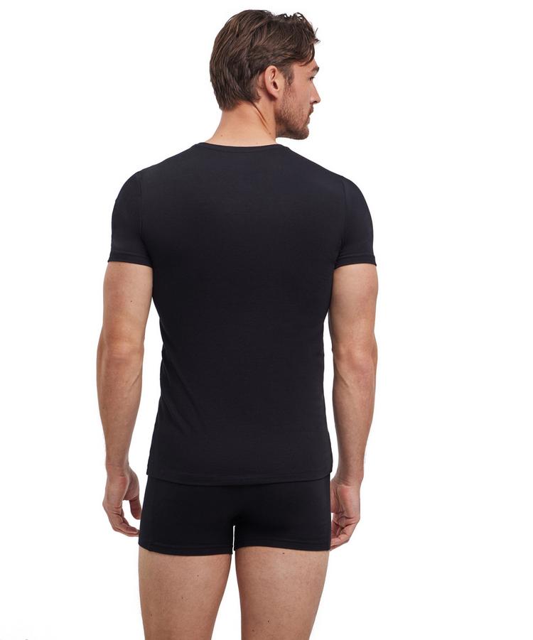 Falke Falke UW Regular V-Neck T-Shirt CO/EL m Unterhemd Herren - black (3000) - 0 | SportScheck