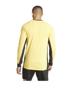 Rückansicht von adidas Trikot langarm Fußballtrikot Herren gelbschwarz