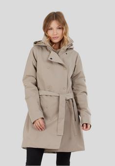 Rückansicht von FUNDANGO Charlotte Trenchcoat Trenchcoat Damen Cashmere