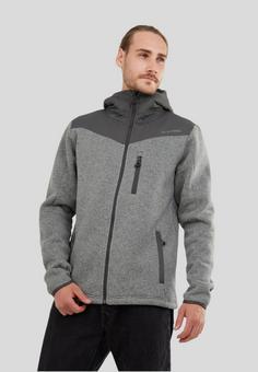 Rückansicht von FUNDANGO Ashford Insulated Fleece Fleecejacke Herren grey heather