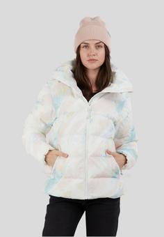 Rückansicht von FUNDANGO Amber Padded Outdoorjacke Damen ivory