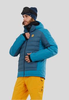 Rückansicht von FUNDANGO Orion Padded Skijacke Herren turkis