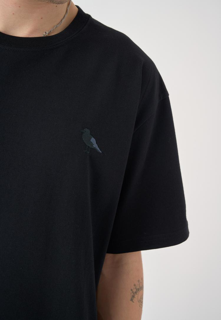 Cleptomanicx Cleptomanicx Embroidery Gull Mono T-Shirt Herren - Black - 4 | SportScheck