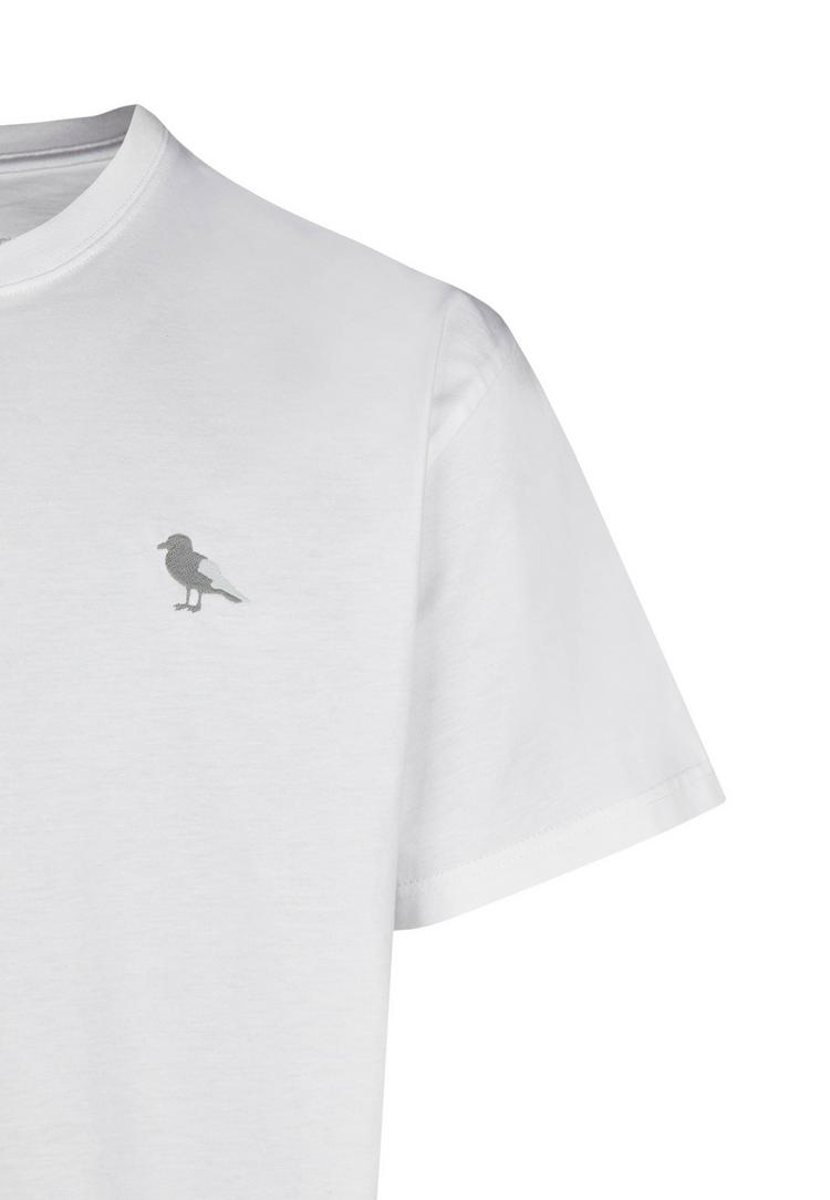 Cleptomanicx Cleptomanicx Embroidery Gull Mono T-Shirt Herren - White - 2 | SportScheck