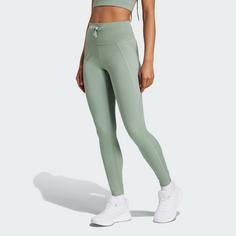 Rückansicht von adidas Running Essentials Leggings 7/8-Lauftights Damen Silver Green
