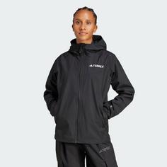 Rückansicht von adidas Terrex Multi 2L RAIN.RDY Regenjacke Outdoorjacke Damen Black / Black