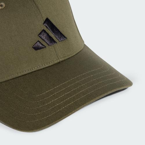 Rückansicht von adidas New Logo Baseball Kappe Cap Olive Strata / Black