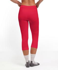 Rückansicht von Falke Warm 3/4-Tights Damen red (8644)