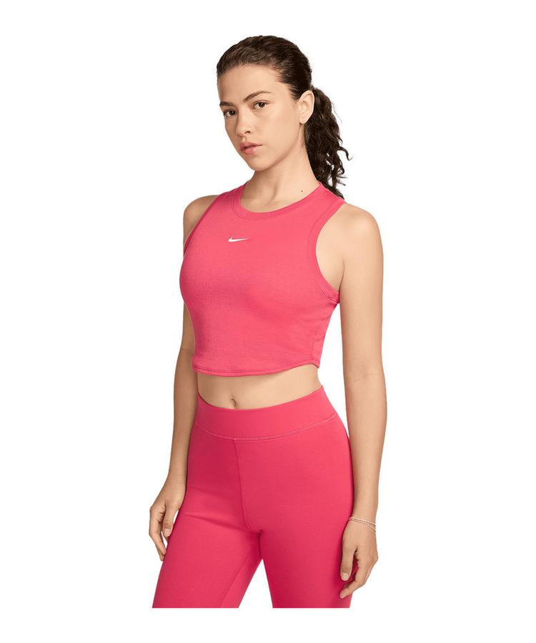 Nike Nike Essential Rib Crop Tanktop Damen Funktionstop Damen - rosabeige - 0 | SportScheck