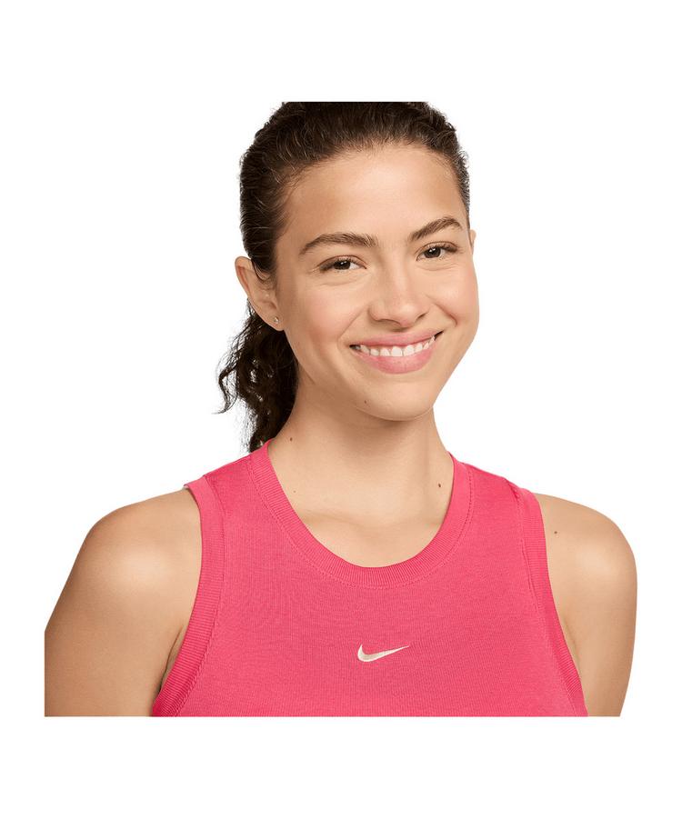 Nike Nike Essential Rib Crop Tanktop Damen Funktionstop Damen - rosabeige - 0 | SportScheck