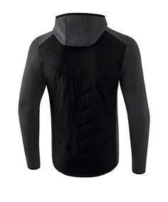 Rückansicht von Erima Steppjacke Trainingsjacke Herren Schwarz