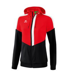 Erima Squad Präsentationsjacke Damen Trainingsjacke Damen rotschwarzweiss