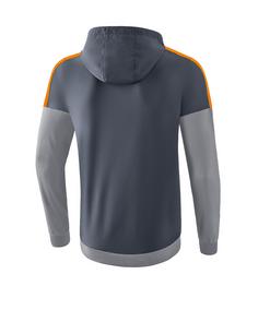 Rückansicht von Erima Squad Präsentationsjacke Trainingsjacke grauorange