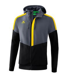 Erima Squad Präsentationsjacke Trainingsjacke grauschwarzgelb