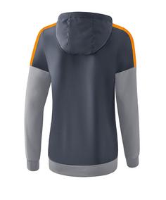 Rückansicht von Erima Squad Präsentationsjacke Damen Trainingsjacke Damen grauorange