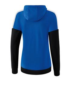 Rückansicht von Erima Squad Kapuzen-Trainingsjacke Damen Trainingsjacke Damen blauschwarzweiss