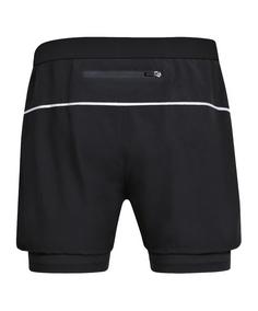 Rückansicht von JAKO 2-in-1 Trainingsshort Damen Fußballshorts Damen schwarz