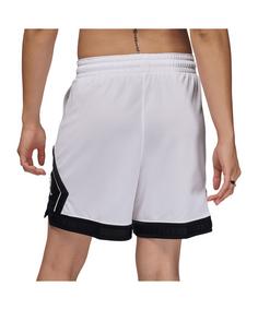 Rückansicht von Nike Sport 4In Diamond Short Damen Weiß Shorts Damen weissschwarz