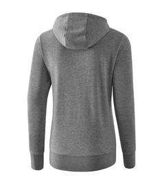 Rückansicht von Erima Basic Kapuzenjacke Damen Trainingsjacke Damen grau