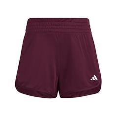 adidas Pacer Essentials Knit High-Rise Shorts Funktionsshorts Damen Aurora Ruby / White