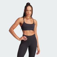 Rückansicht von adidas All Me Light Support Sport-BH Sport-BH Damen Black