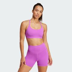 Rückansicht von adidas All Me Light Support Sport-BH Sport-BH Damen Purple Burst