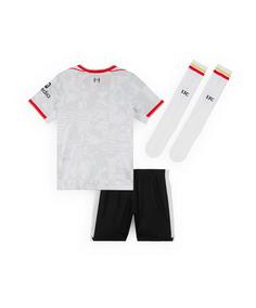 Rückansicht von Nike FC Liverpool Minikit 3rd 2024/2025 Fußballtrikot Kinder weissgrau