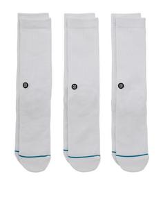 Rückansicht von Stance Uncommon Solids Icon Socks 3er Pack Freizeitsocken weiss