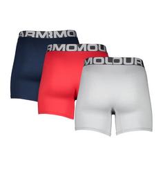 Rückansicht von Under Armour Charged Boxerjock Short 3er Pack Boxershorts Herren rot