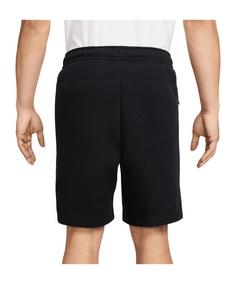 Rückansicht von Nike FC Barcelona Tech Fleece Short Fußballshorts schwarzgold