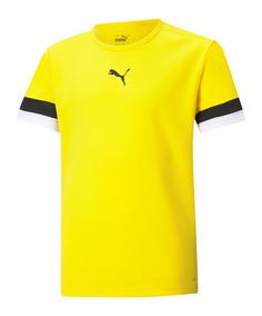 PUMA teamRISE Trikot Kids Hell Fußballtrikot Kinder gelbschwarzweiss