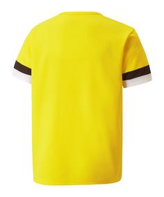 Rückansicht von PUMA teamRISE Trikot Kids Hell Fußballtrikot Kinder gelbschwarzweiss