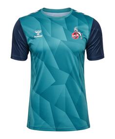 hummel 1. FC Köln Prematch Shirt 2024/2025 Kids Fußballtrikot Kinder blau