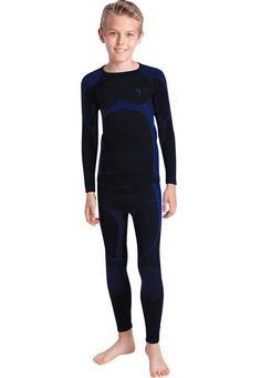 Rückansicht von Black Snake Seamless Set Little Viper Wäscheset Schwarz Blau