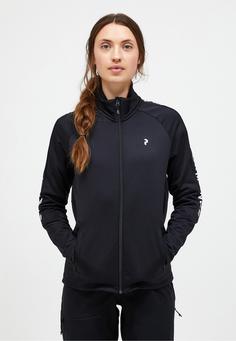 Rückansicht von Peak Performance W Rider Zip Jacket Fleecejacke Damen BLACK
