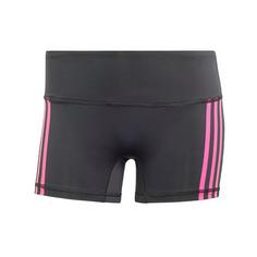 adidas 3-Streifen kurze Leggings Funktionsshorts Damen Black / Team Shock Pink 2