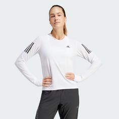 Rückansicht von adidas Own The Run Longsleeve Funktionsshirt Damen White