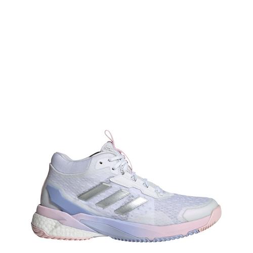 Rückansicht von adidas Crazyflight 5 Mid Indoor Schuh Hallenschuhe Damen Cloud White / Silver Metallic / Cloud White