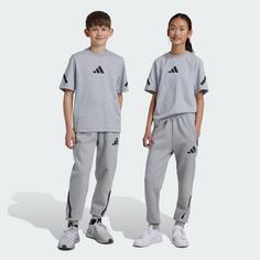 Rückansicht von adidas adidas Tapered-Leg Z.N.E. Kids Hose Stoffhose Kinder Medium Grey Heather / Black