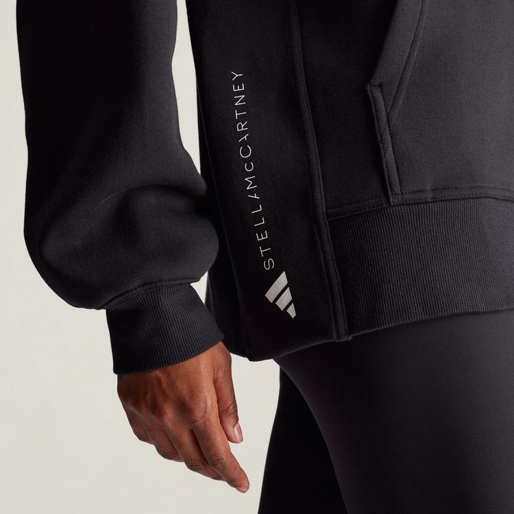 adidas adidas adidas by Stella McCartney Kapuzenjacke Hoodie Damen - Black / White - 1 | SportScheck