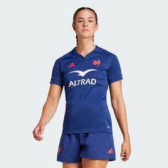 Rückansicht von adidas Frankreich Rugby Heimtrikot Rugbytrikot Damen Dark Blue