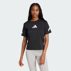 Rückansicht von adidas adidas Z.N.E. T-Shirt Langarmshirt Damen Black / White