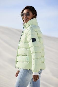 Rückansicht von ELBSAND Steppjacke Funktionsjacke Damen limette