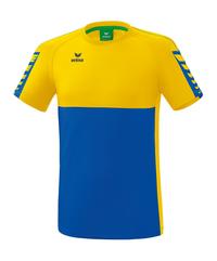 Erima Six Wings T-Shirt Funktionsshirt Herren - blaugelb